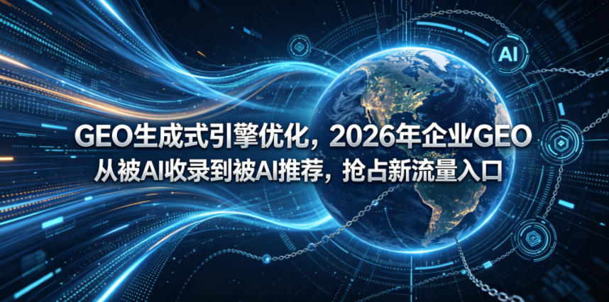 GEO生成式引擎优化，2026年企业GEO从被AI收录到被AI推荐，抢占新流量入口-副业资源网
