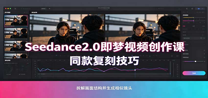Seedance2.0即梦视频创作课:剧本式视频制作,同款复刻技巧,多行业案例落地教学 Seedance2.0即梦视频创作课:剧本式视频制作,同款复刻技巧,多行业案例落地教学