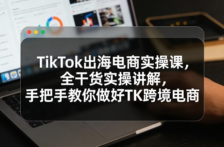 TikTok出海电商实操课，全干货实操讲解，手把手教你做好TK跨境电商-副业资源网