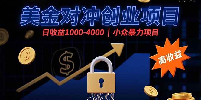（15642期）美金对冲创业项目，日收益1000-4000，小众暴力项目-副业资源网