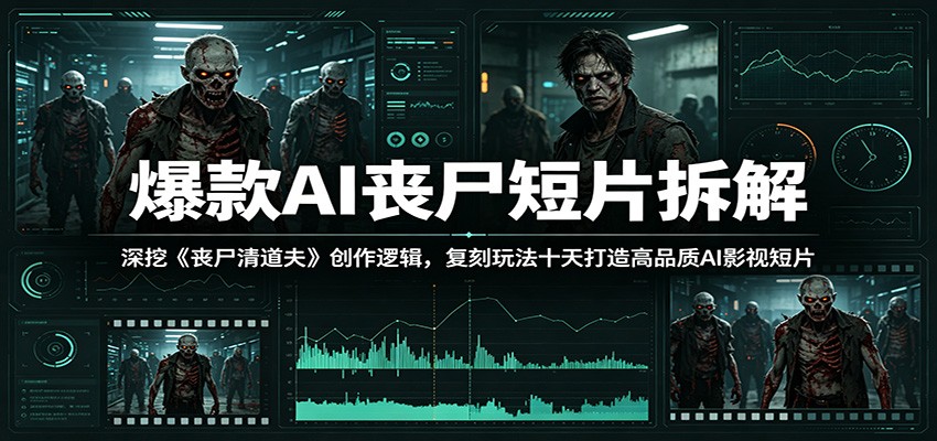 爆款AI丧尸短片拆解：深挖《丧尸清道夫》创作逻辑，复刻玩法快速打造高品质AI影视短片-副业资源网