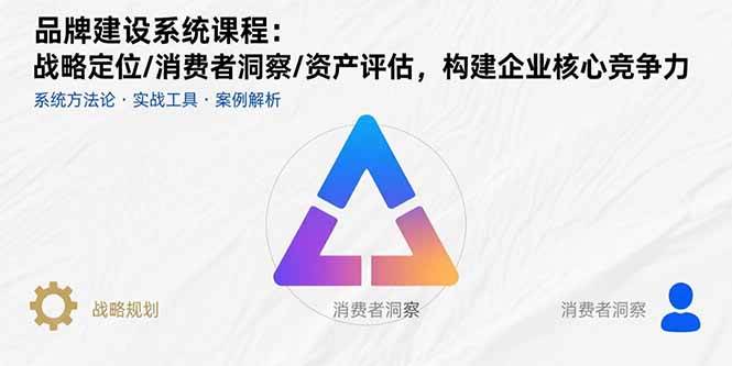 （15772期）品牌建设系统课程：战略定位/消费者洞察/资产评估，构建企业核心竞争力-副业资源网