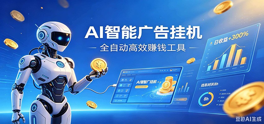 AI智能广告挂机，小白轻松上手，在家自动赚收益-副业资源网