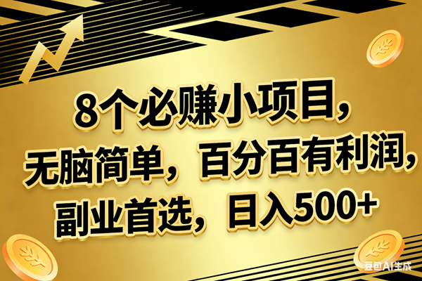 （17793期）10个必赚的小项目，百分百有利润，无脑简单，副业首选，日入300+-副业资源网