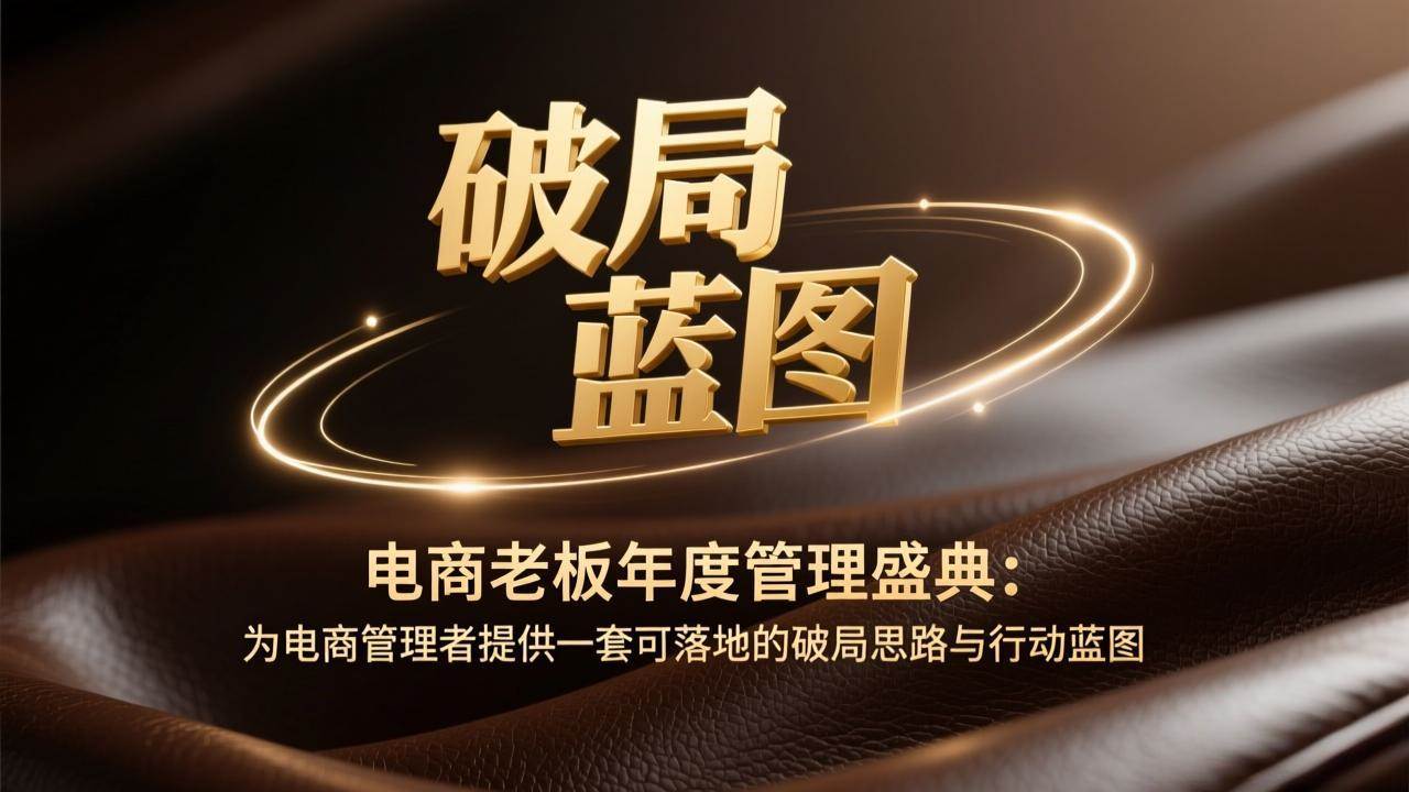 （17374期）电商老板年度管理盛典：为电商管理者提供一套可落地的破局思路与行动蓝图-副业资源网