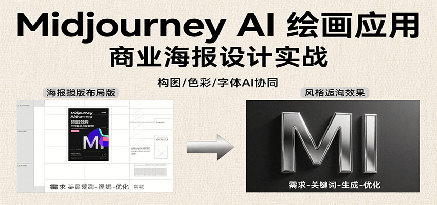 Midjourney AI绘画应用，关键词指令解析、漫画头像制作、海报设计、3D人物生成等-副业资源网