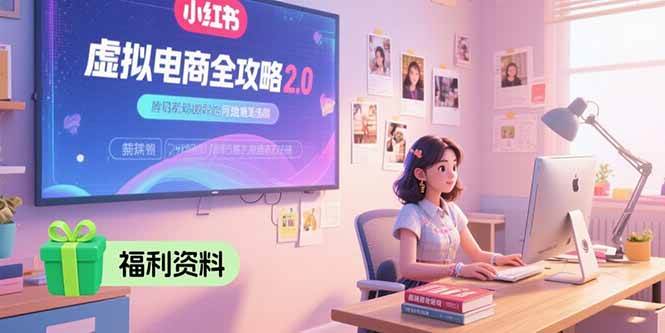 （15387期）虚拟电商全攻略2.0，开店选品实操流程，账号定位、货源发布、笔记发布技巧-副业资源网