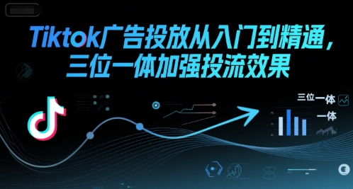 Tiktok广告投放从入门到精通，三位一体加强投流效果-副业资源网