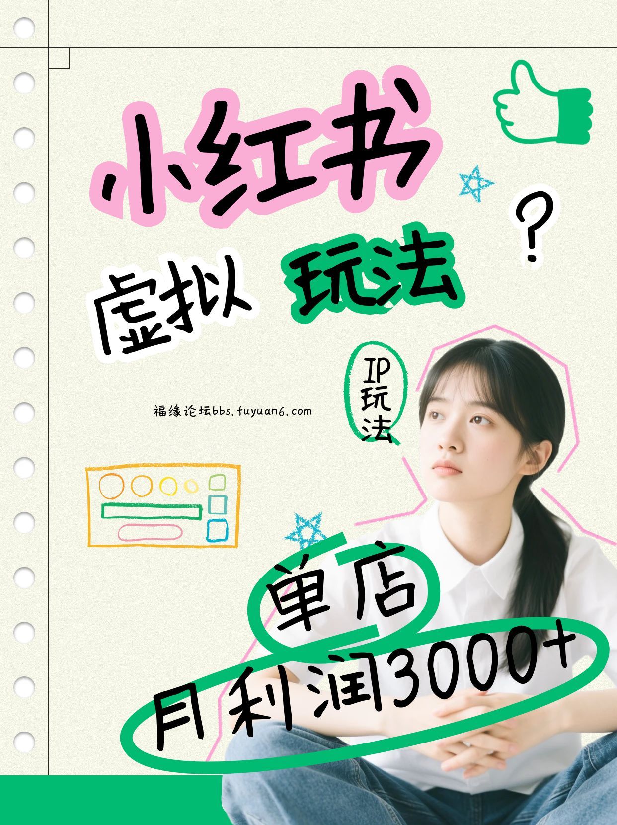 小红书虚拟玩法（铺货流和单品玩法），单店月利润3000+，IP打法+原创商品（0违规）-副业资源网