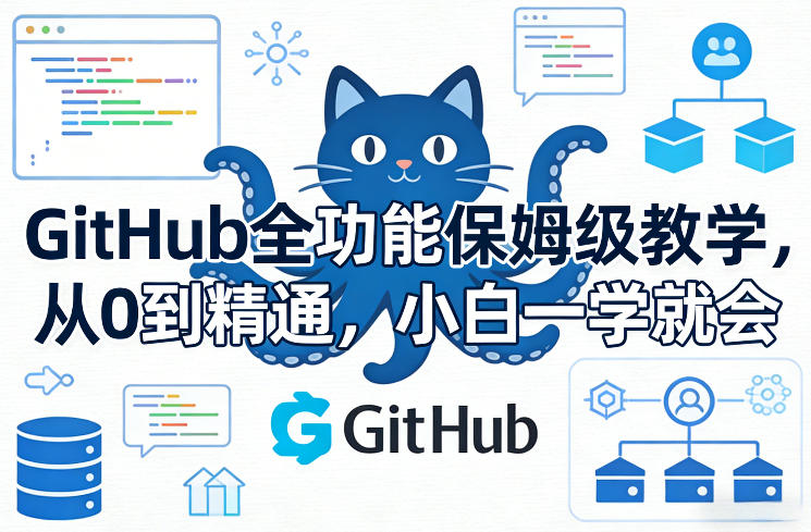 GitHub全功能保姆级教学，从0到精通，小白一学就会-副业资源网