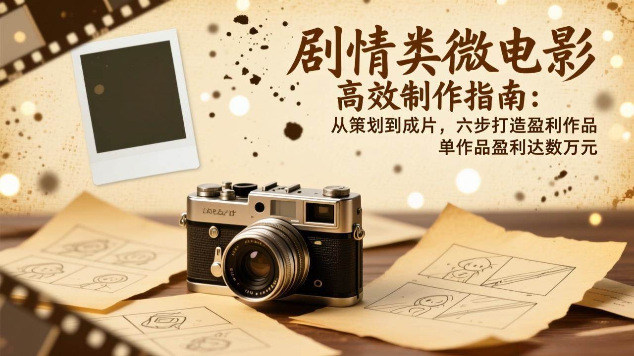 （17086期）剧情类微电影高效制作指南：从策划到成片，六步打造盈利作品，单作品盈利达数万元-副业资源网