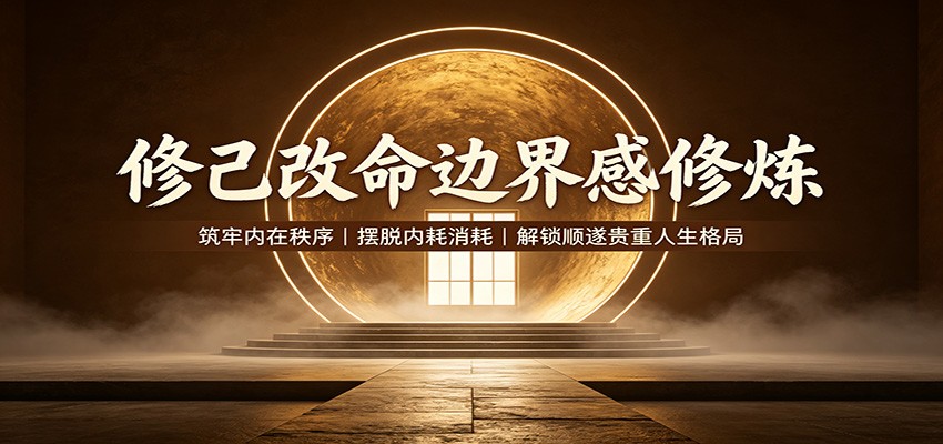 修己改命边界感修炼:筑牢内在秩序,摆脱内耗消耗,解锁顺遂贵重人生格局-副业资源网