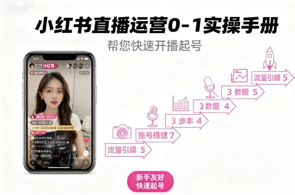 小红书直播运营0-1实操手册，帮您快速开播起号-副业资源网