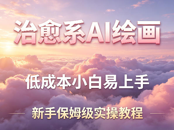 治愈系AI绘画提示词项目，低成本小白易上手，每天10分钟，新手保姆级实操教程-副业资源网