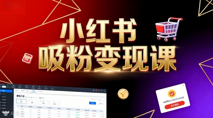 《小红书吸粉变现》当天变现不是梦!揭秘小红书吸粉变现的财富密码-副业资源网