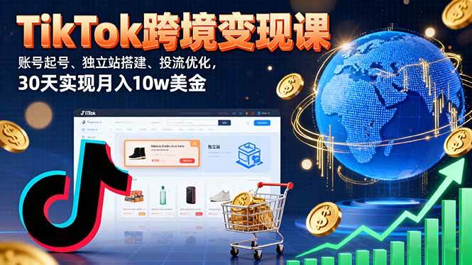 （16034期）TikTok跨境变现课：账号起号、独立站搭建、投流优化，30天实现月入10w美金-副业资源网