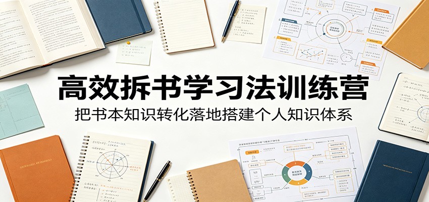 高效拆书学习法训练营，把书本知识转化落地搭建个人知识体系-副业资源网