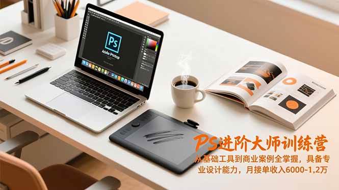 （16868期）PS进阶大师训练营，从基础工具到商业案例全掌握，具备专业设计能力，月接单收入6000-1.2万-副业资源网