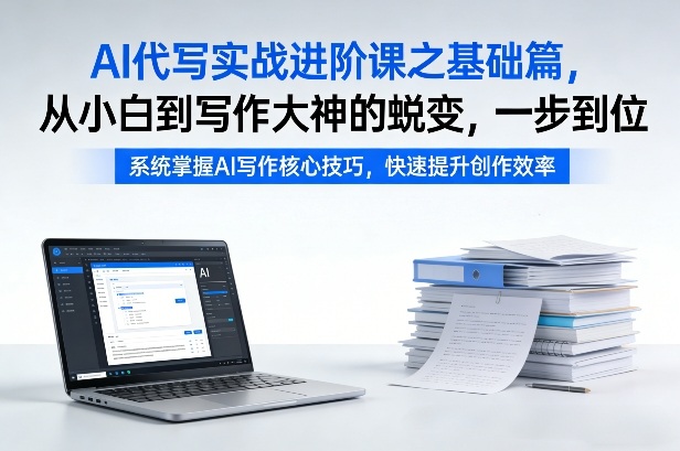 AI代写实战进阶课之基础篇，从小白到写作大神的蜕变，一步到位【揭秘】-副业资源网