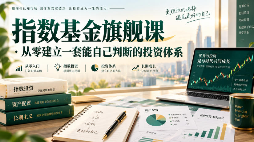 指数基金旗舰课·从零建立一套能自己判断的投zi体系-副业资源网