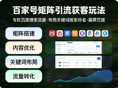 百家号矩阵引流获客玩法，专吃百度搜索流量，布局关键词搜索排名，霸屏百度-副业资源网