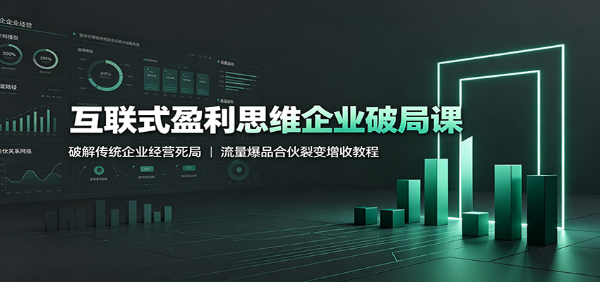 互联式盈利思维企业破局课:破解传统企业经营死局,流量爆品合伙裂变增收教程-副业资源网