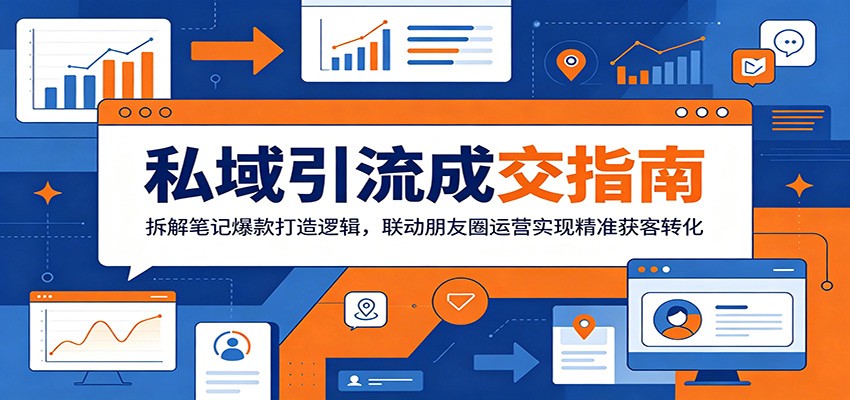 私域引流成交指南：拆解笔记爆款打造逻辑，联动朋友圈运营实现精准获客转化-副业资源网