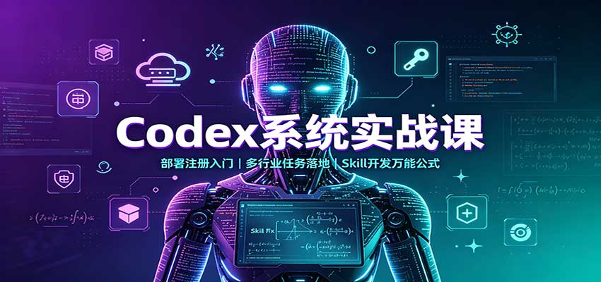 Codex系统实战课:部署注册入门,多行业任务落地,Skill开发万能公式-副业资源网