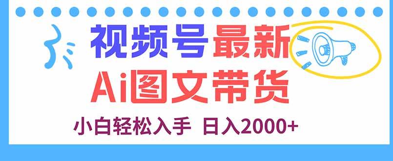 （16092期）视频号最新AI图文带货，每天几分钟，小白轻松入手，日入2000+-副业资源网