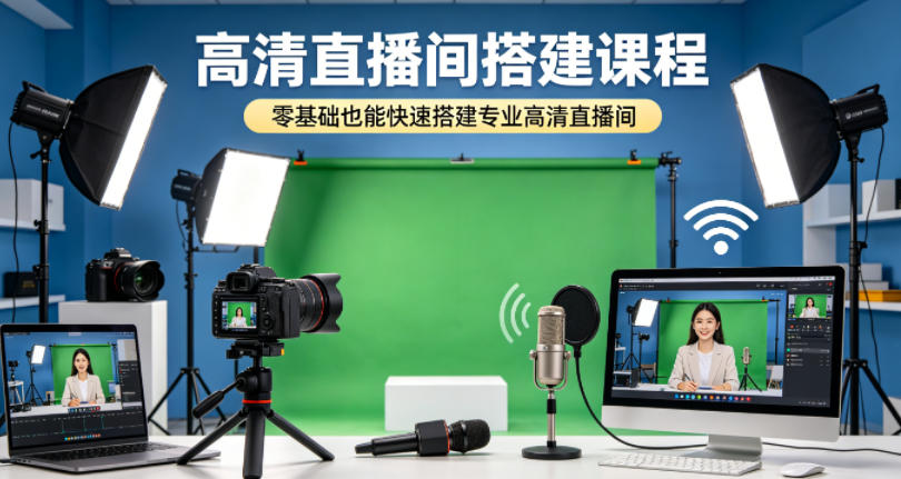 高清直播间搭建课程，零基础也能快速搭建专业高清直播间-副业资源网