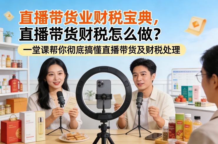 直播带货业财税宝典，直播带货财税怎么做？一堂课帮你彻底搞懂直播带货及财税处理-副业资源网