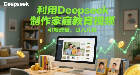 利用Deepseek制作家庭教育视频，引爆流量，日入几张-副业资源网