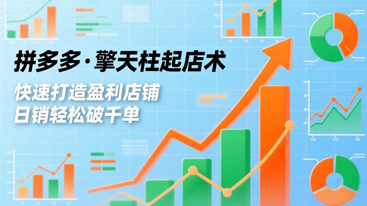 （17312期）拼多多·擎天柱起店术，爆流布局、利润起飞、不断流，快速打造盈利店铺，日销破千单（更新）-副业资源网