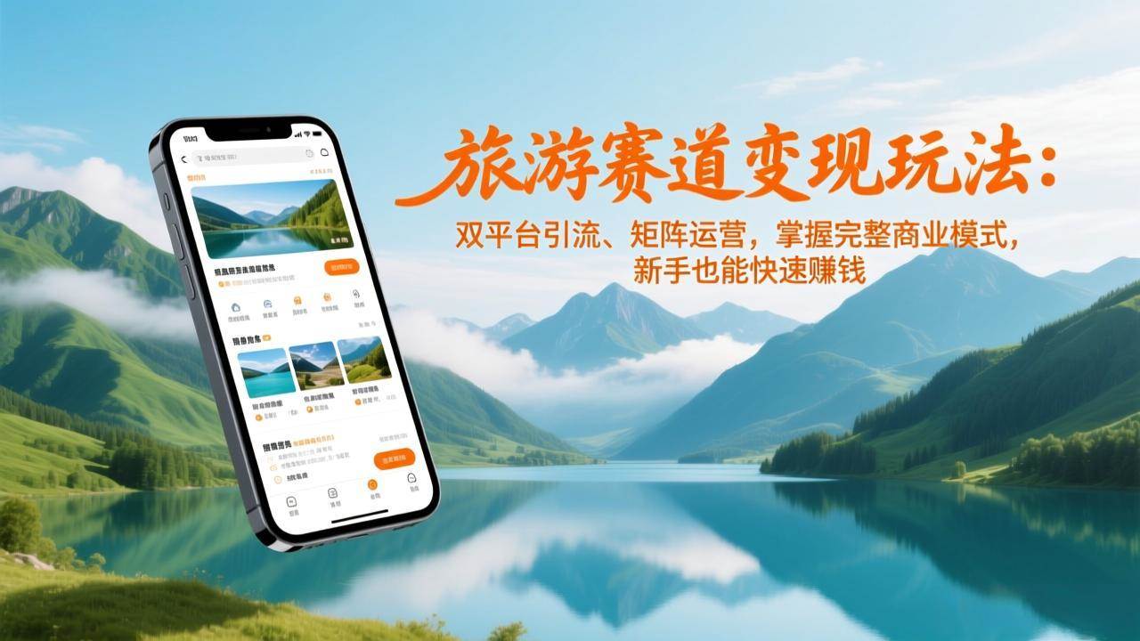 （17153期）旅游赛道变现玩法：双平台引流、矩阵运营，掌握完整商业模式，新手也能快速赚钱-副业资源网