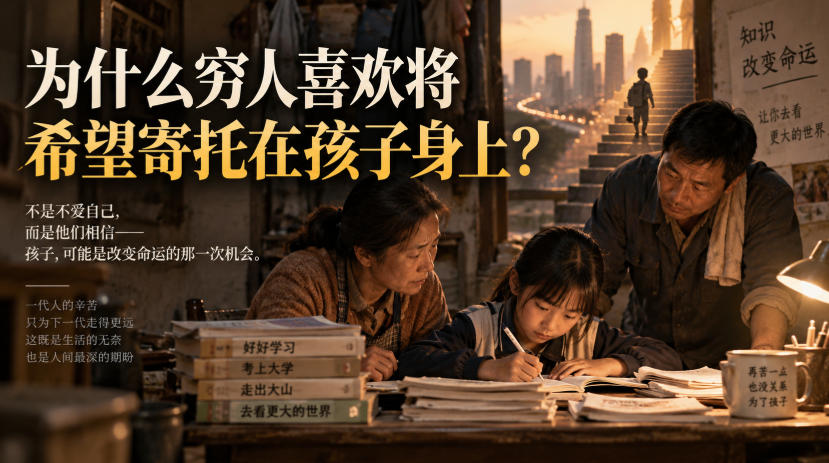 某社群精品文章：为什么穷人喜欢将希望寄托在孩子身上？-副业资源网