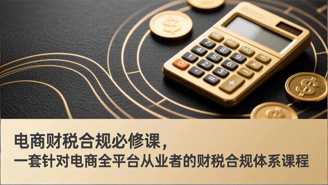 （17359期）电商财税合规必修课，是一套针对电商全平台从业者的财税合规体系课程-副业资源网