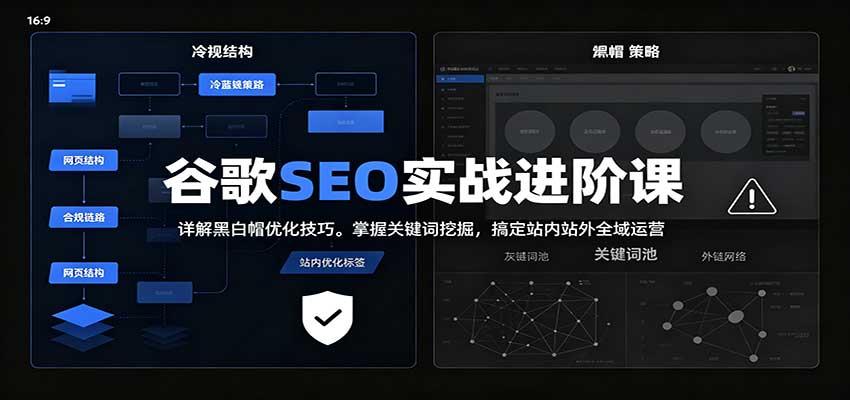 2026谷歌SEO实战进阶课：详解黑白帽优化技巧，掌握关键词挖掘，搞定站内站外全域运营-副业资源网