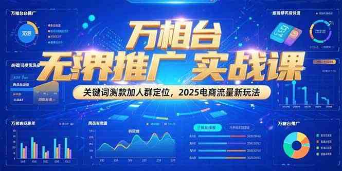 万相台无界推广实战课，关键词测款加人群定位，2025电商流量新玩法-副业资源网