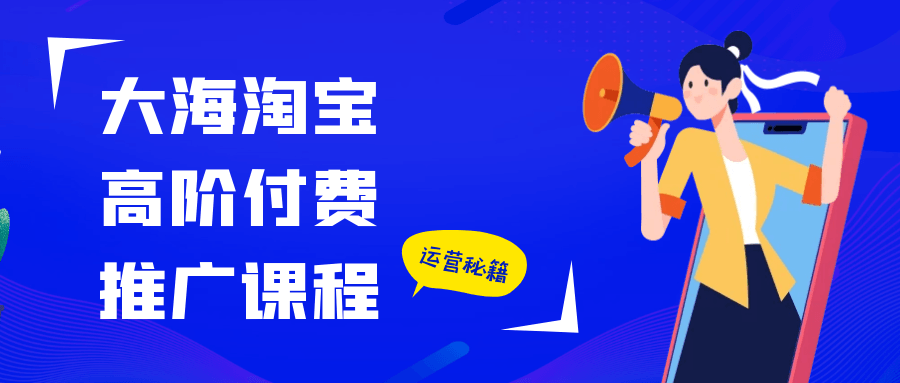 大海淘宝高阶付费推广课程-副业资源网