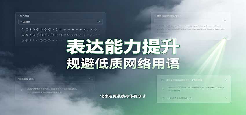 表达能力提升:语言塑造思想逻辑,规避低质网络用语,强化心智感知-副业资源网
