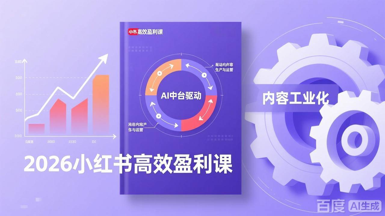 （17291期）2026小红书高效盈利课，流量双引擎+内容工业化+AI中台驱动，构建可复制的千万级营收模型-副业资源网