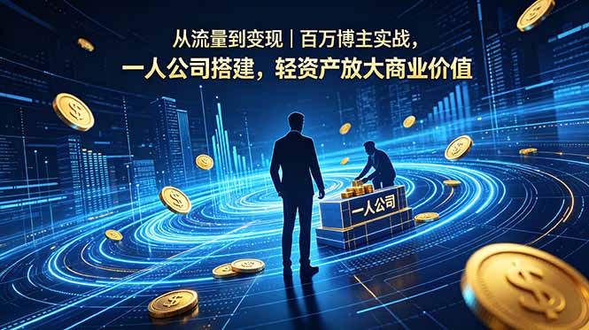 从流量到变现|百万博主实战,一人公司搭建,轻资产放大商业价值-副业资源网