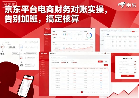 京东平台电商财务对账实操，告别加班，搞定核算-副业资源网