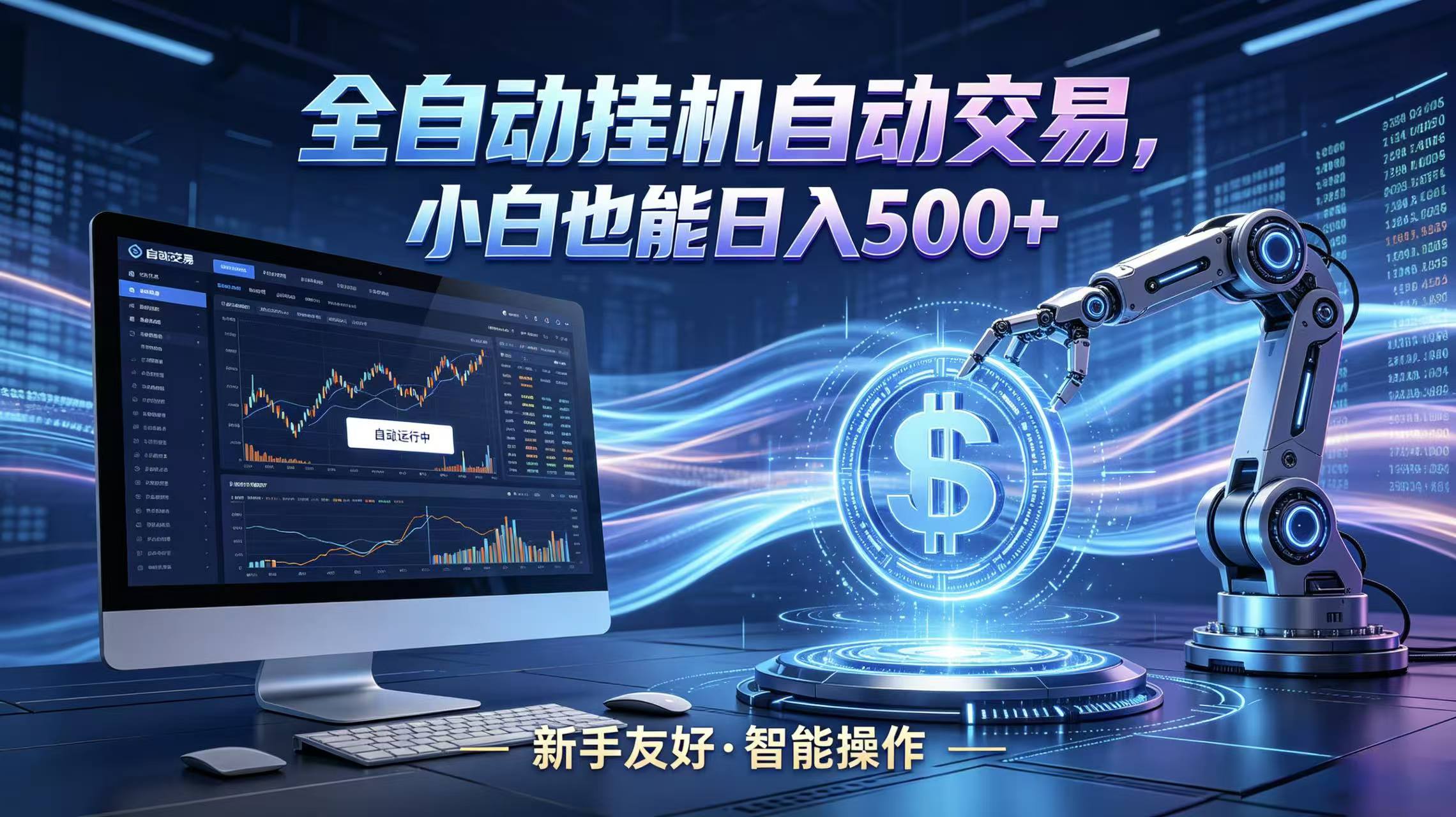 全新智能化交易助手，傻瓜式操作，小白也能快速上手，轻松实现日入500+-副业资源网