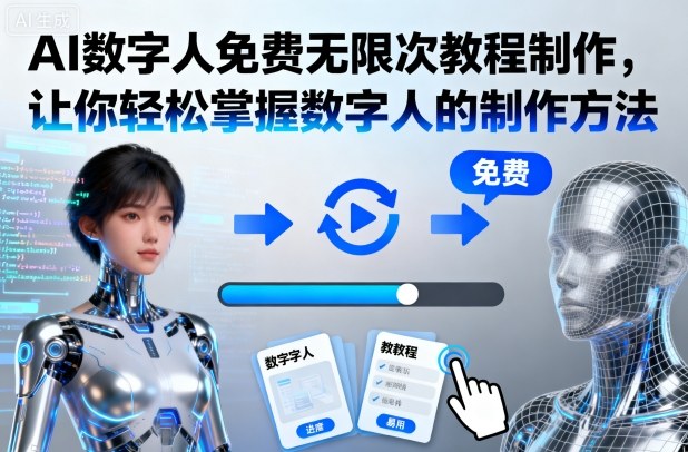 AI数字人免费无限次教程制作，让你轻松掌握数字人的制作方法-副业资源网